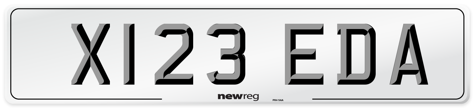 X123 EDA Number Plate from New Reg